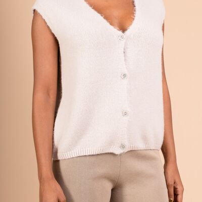 Gilet sans manches en maille douce PG2528