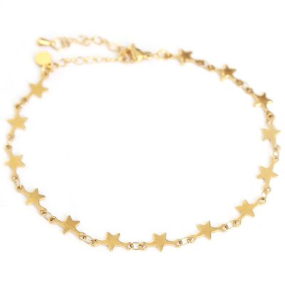 Cavigliera in oro con stelle