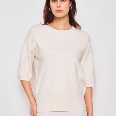 Pull doux à manches mi-longues