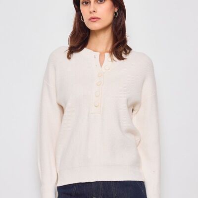 Pull en maille avec boutons