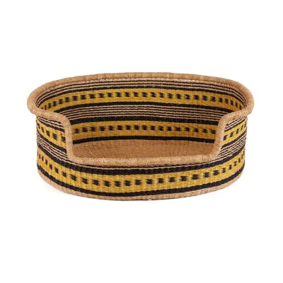 BRODI : Panier pour chien moyen jaune et noir
