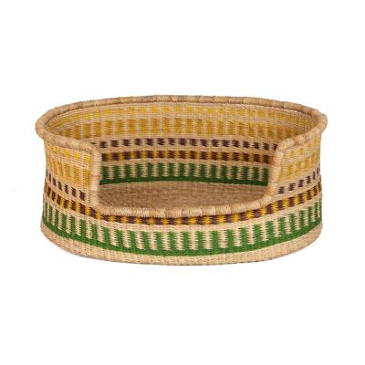GOBADO : Panier pour chien moyen jaune, vert et marron