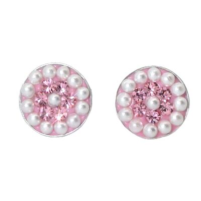Boucles d'oreilles clous Geli en argent 925 rose clair