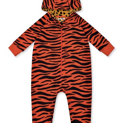 TIGER HOODED ROMPER