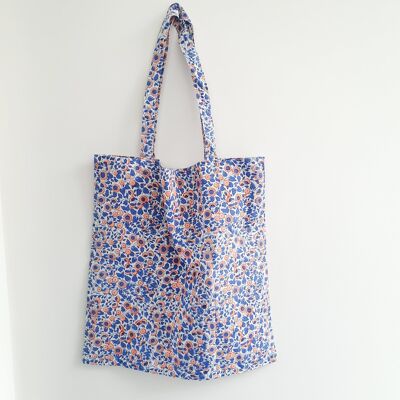 XL block print tote bag
