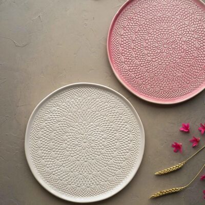 assiette à gâteau au crochet