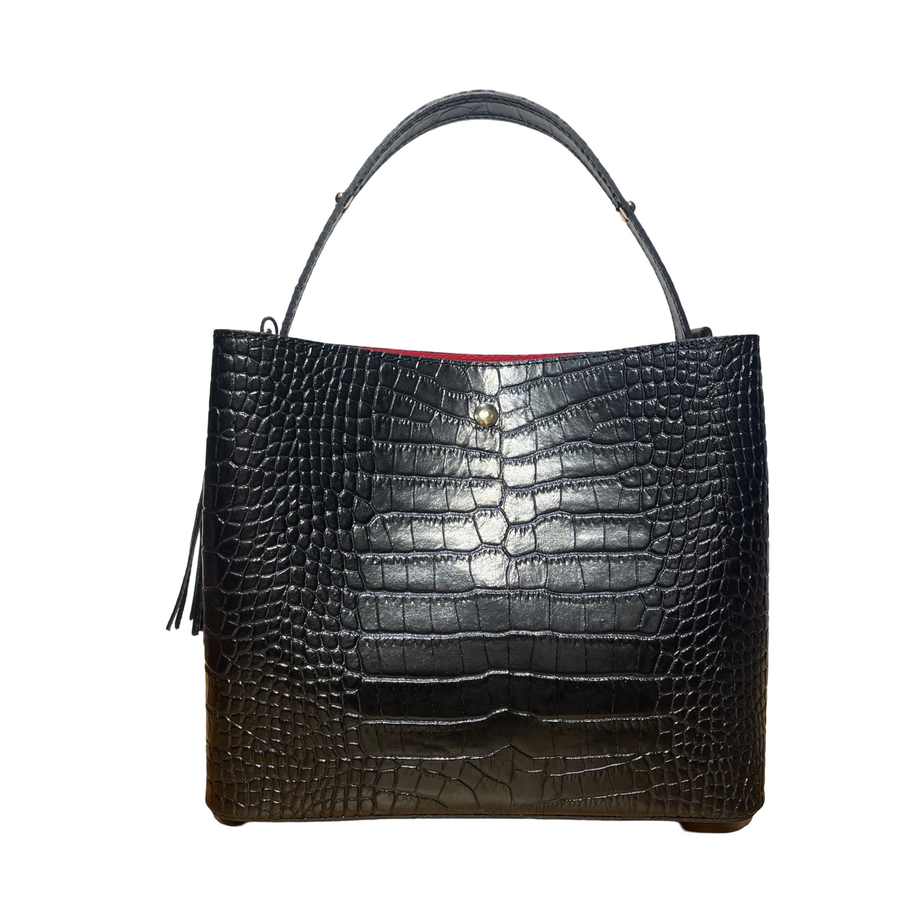 BORSA LISE IN PELLE DI COCCODRILLO