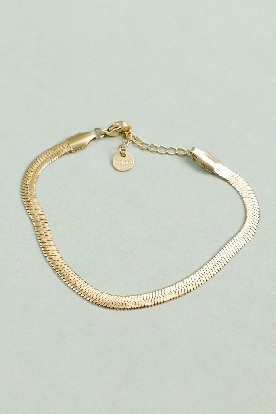 Bracciale in maglia di serpente d'oro
