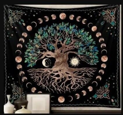 Tree and Moons Wall Hanging