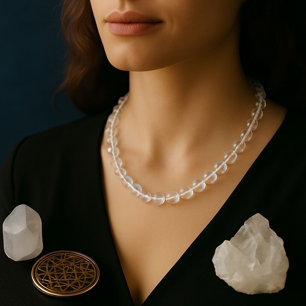 White Quartz Necklace "Energy Harmony"