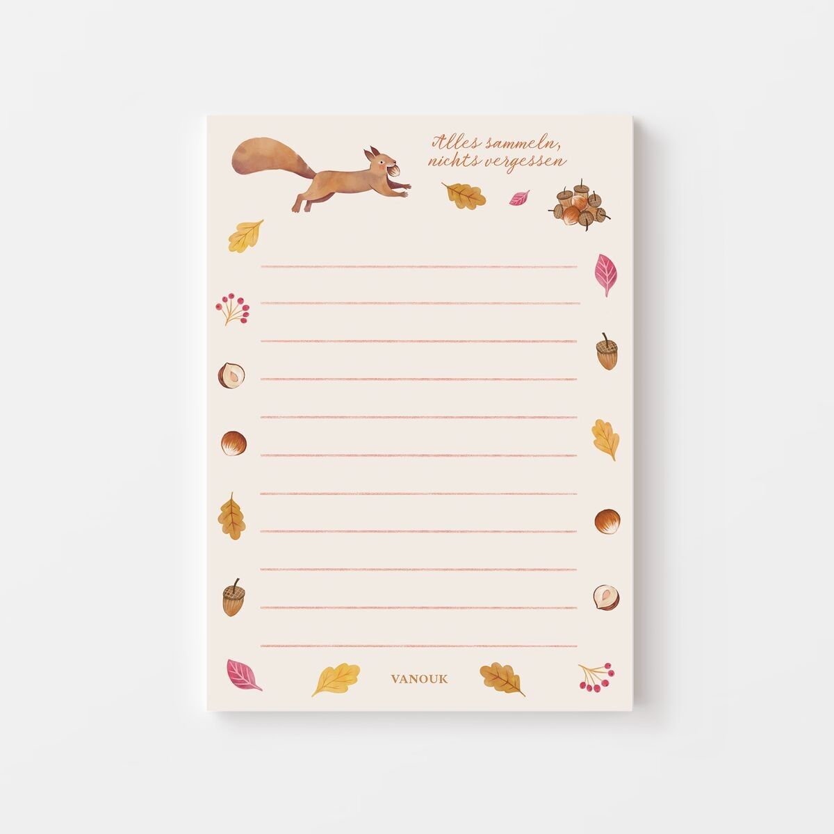 Notepad DIN A6 | 50 sheets | Squirrel
