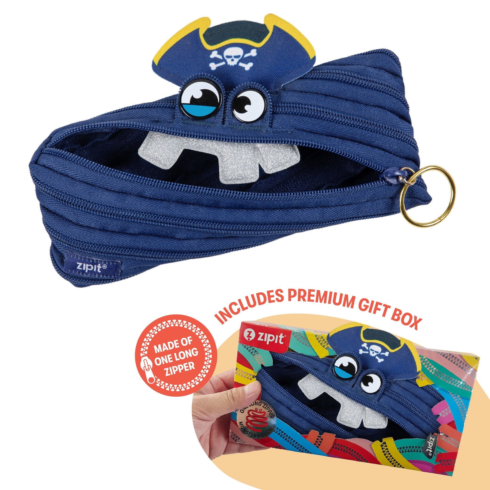 ZIPIT Piratenbeutel con Geschenkbox, Blauer Pirat
