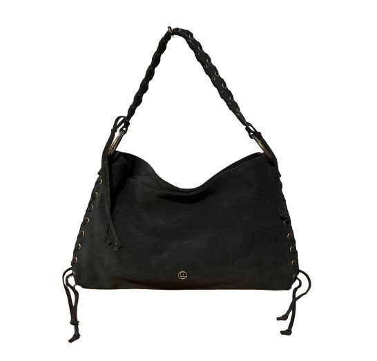 BORSA IN PELLE SCAMOSCIATA CON LACEL