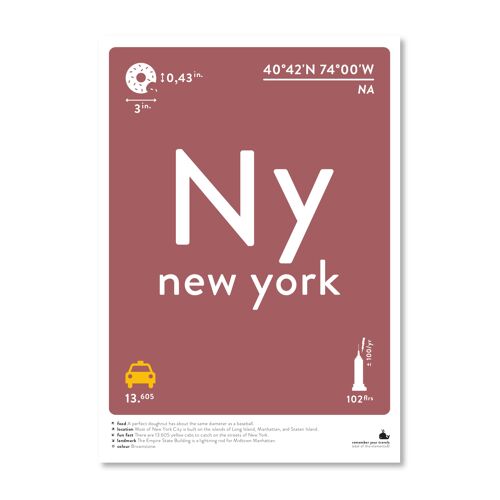 New York - colour A6