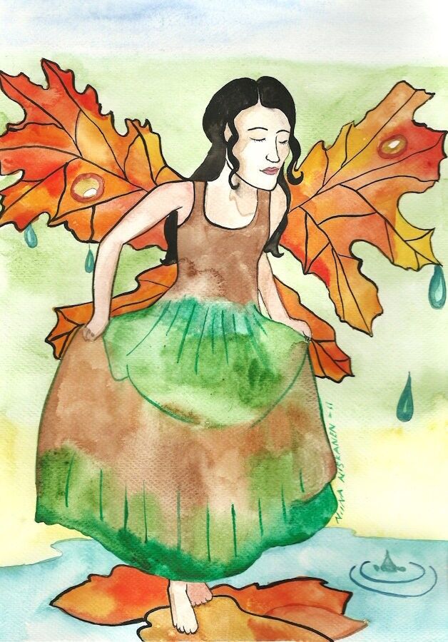 Lámina artística "Después de la lluvia: Hada" - Decoración de pared