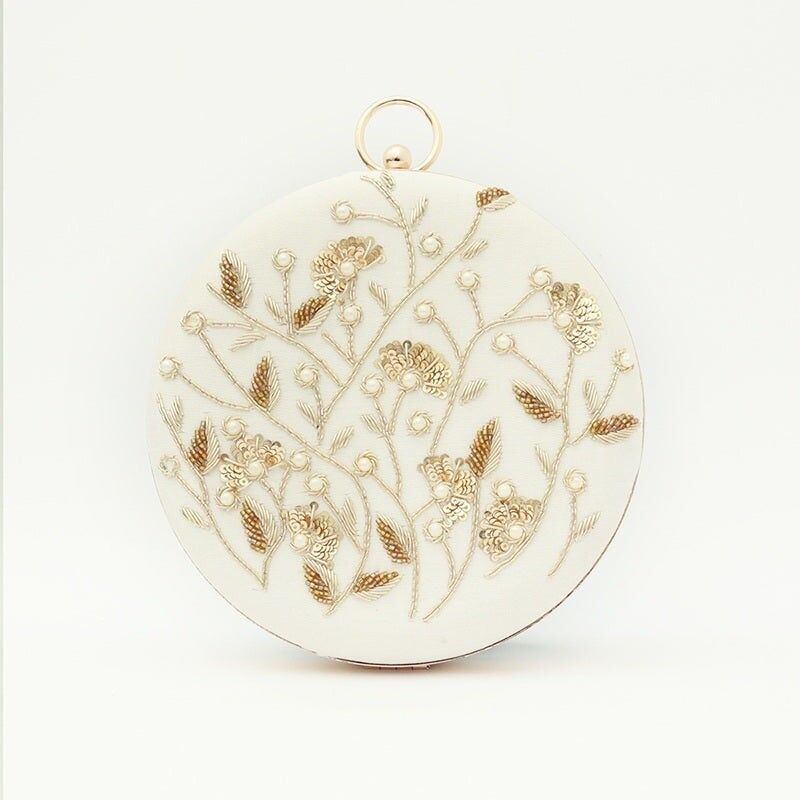 Borsa circolare bianca Taaj