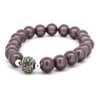 Pulsera pequeña Funky 10mm gris frío