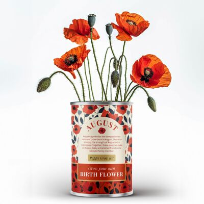 Flor de nacimiento de agosto: regalo personalizado para cultivar tu propia flor