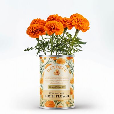 Fiore di nascita di ottobre - Regalo personalizzato "Coltiva il tuo fiore"