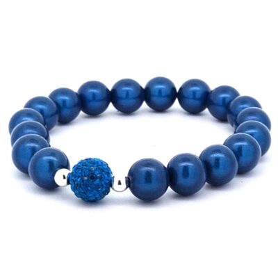 Bracelet Little Funky 10 mm acier bleu