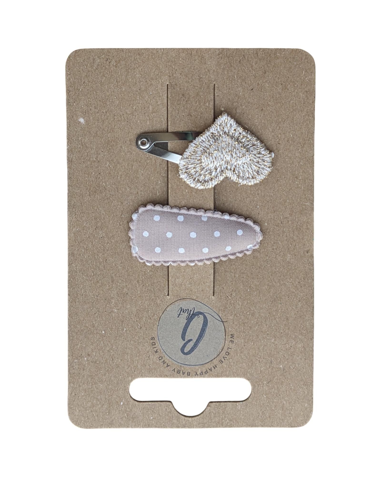 Baby Haarspangen Nude Nude/Stern (2 Stück pro Karte)