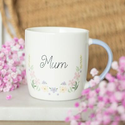 Tazza floreale pastello mamma