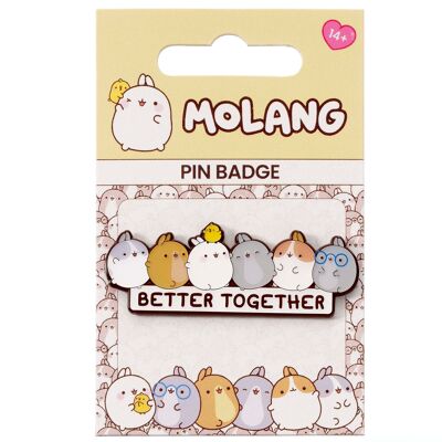 Insignia de pin "Mejor juntos" de Molang