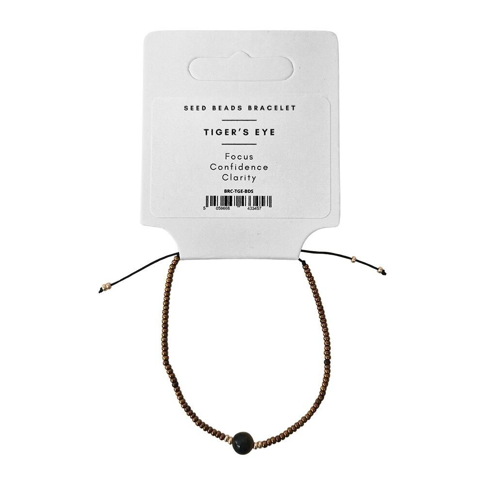 Bracelet de perles de rocaille avec œil de tigre