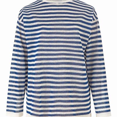 Tanto 100% lino palaidinė ilgomis rankovėmis Mėlyna *Unisex*