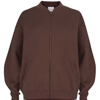 Onda bomber 100% merino stiliaus švarkas Šokoladas