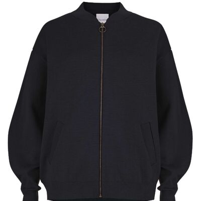 Onda 100% merino bomber stiliaus švarkas Juoda