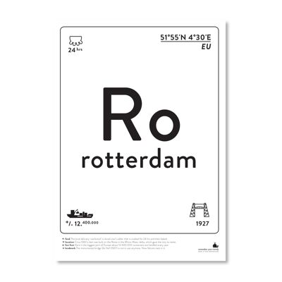 Rotterdam - schwarz-weiß A3