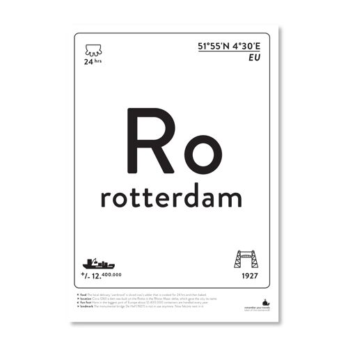 Rotterdam - black & white A4