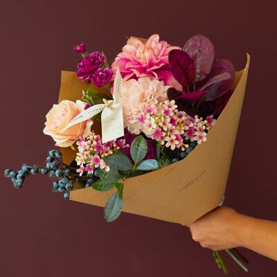 Classic Artificial Bouquet - Burgundy