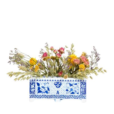 Bloc de fleurs bleu de Delft DIY - Bleu