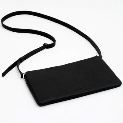 "Zipper" leather pouch over the shoulder