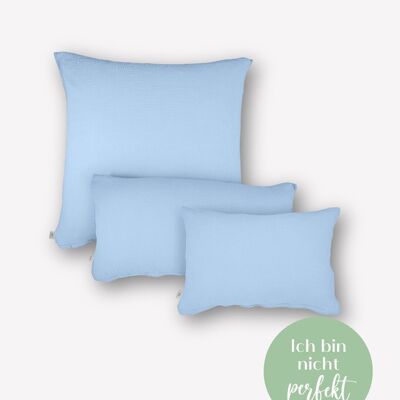 Coussin en mousseline • 80x40 cm • L'amour à 2 Voir