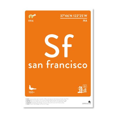 San Francisco - schwarz-weiß A3