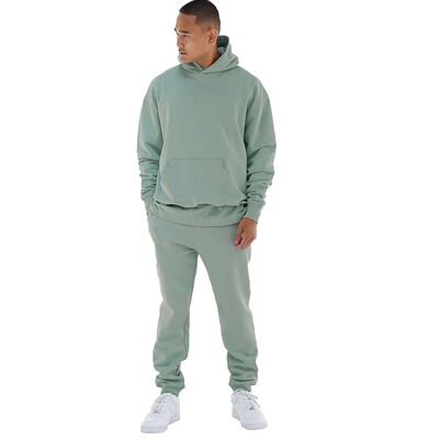 FELPA CON CAPPUCCIO ESSENTIAL - VERDE MENTA