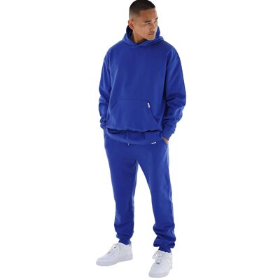 SUDADERA ESENCIAL CON CAPUCHA - AZUL COBALTO