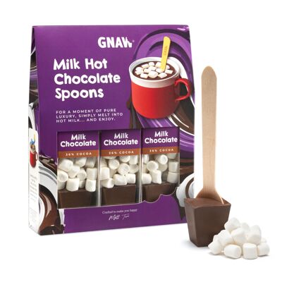 Juego de regalo de cucharas para chocolate caliente con leche (3 cucharas)