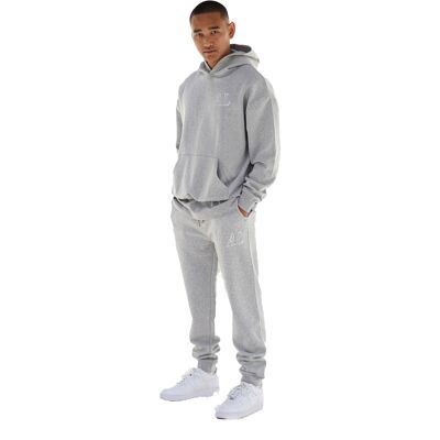 Sweat à capuche AL CONTOUR - Gris cendré