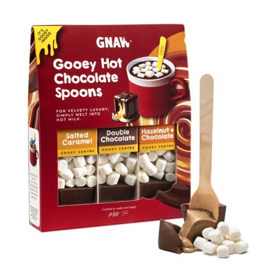 Gooey Classics - Set de regalo con cuchara para chocolate caliente con centro suave