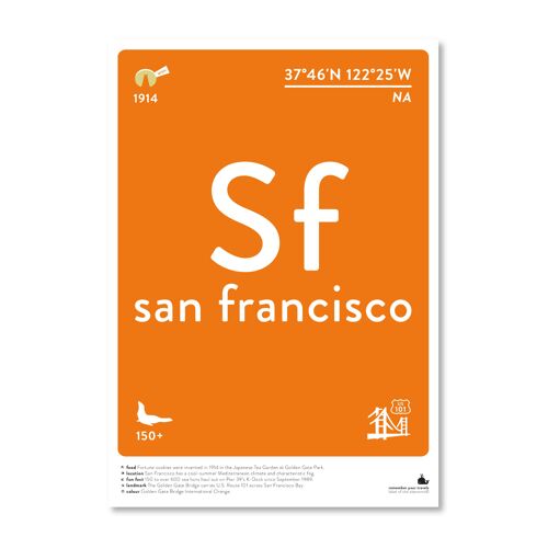 San Francisco - black & white A4