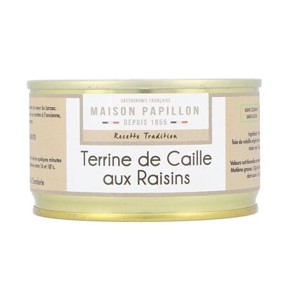 Terrine de Caille aux Raisins 130g