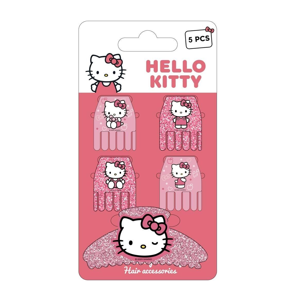 HELLO KITTY FERMACAPELLI 5 PEZZI ACCESSORI - 2500003689