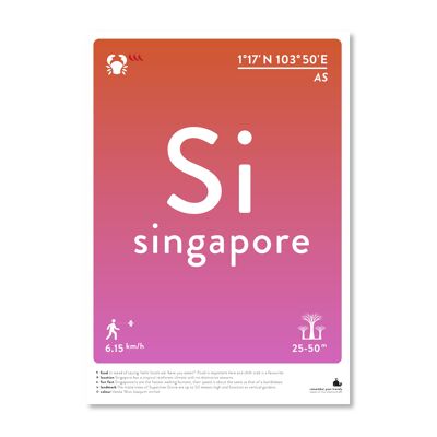Singapore - colour A3
