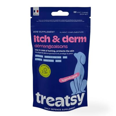 Complément alimentaire Dog Hitch & Derm | Hypoallergénique | Treaty Défense Quotidienne