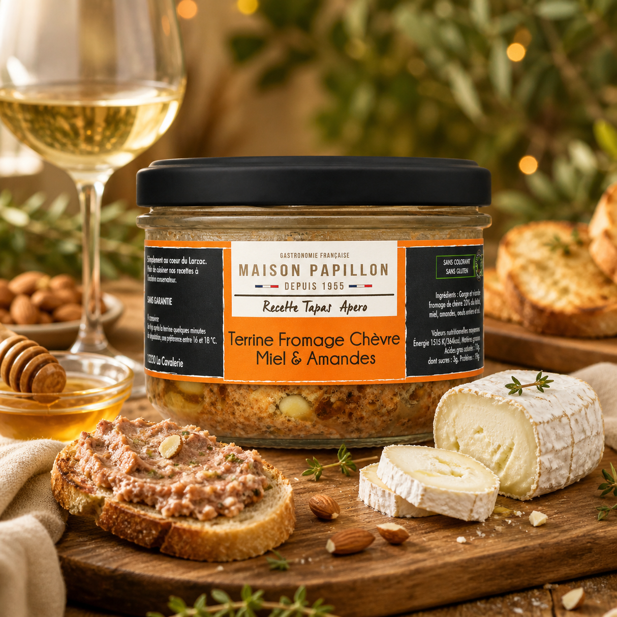 Terrine with Goat Cheese, Almonds and Honey 160g