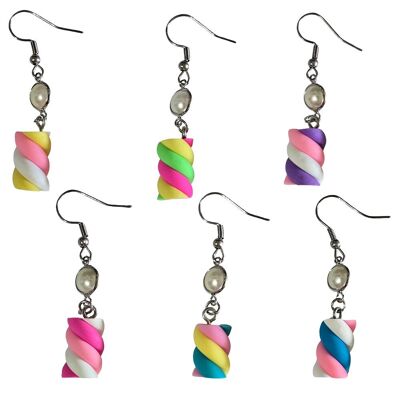 Mini pendientes de malvavisco